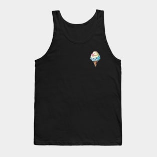 Cute Colorful Smiling Ice Cream Tank Top